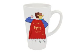 Чашка велика лате"Супер тато"